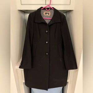 J. Crew Black Overcoat Wool Blend